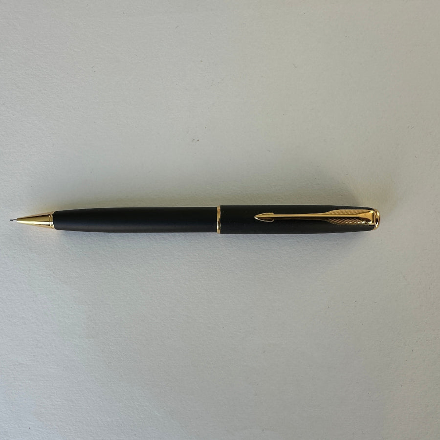 Parker Sonnet Matte Black Gold Trim Pencil - New Old Stock