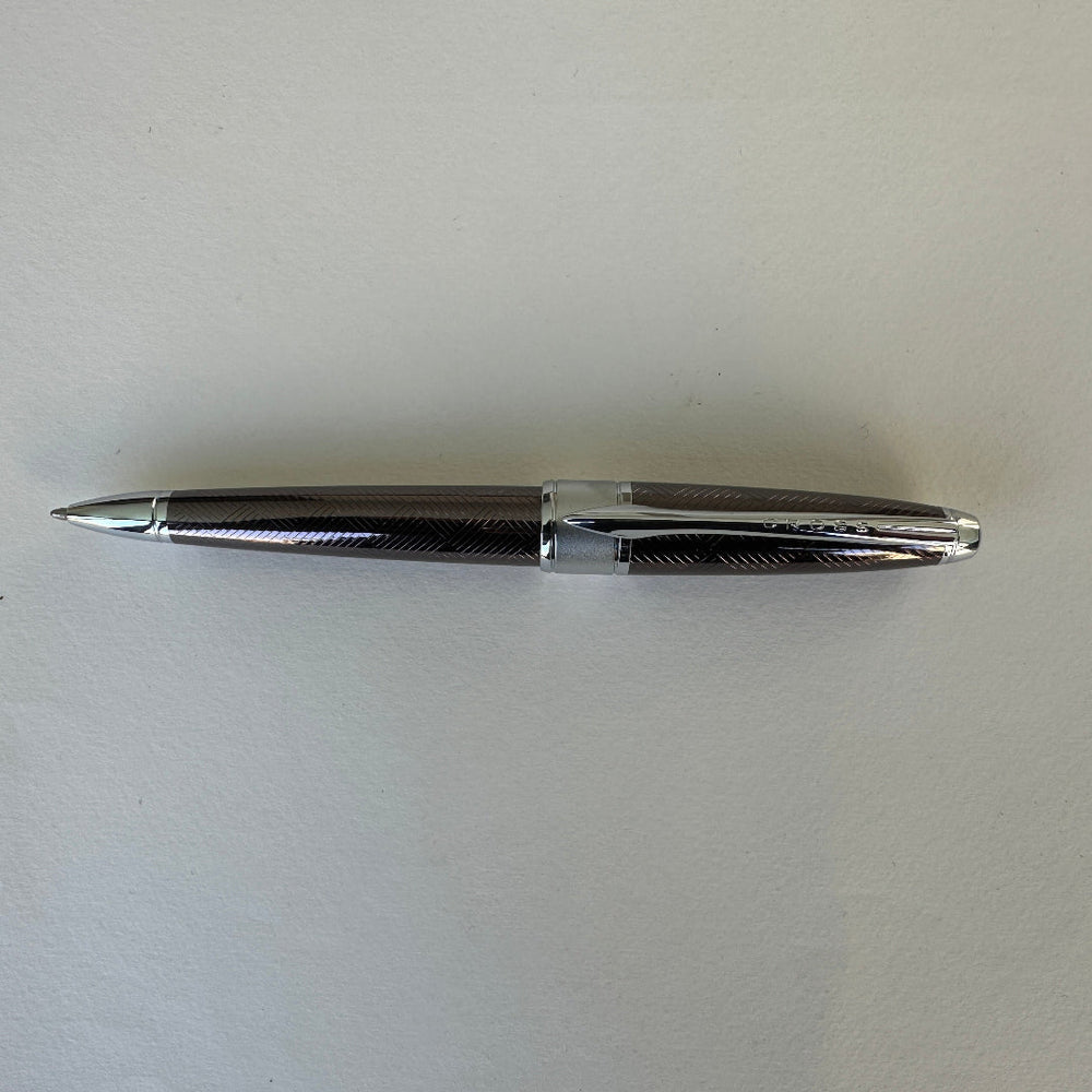 Cross Sable Herringbone Titanium Ballpoint Pen - New Old Stock