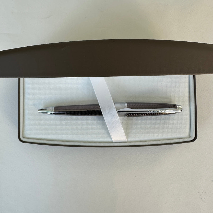 Cross Sable Herringbone Titanium Ballpoint Pen - New Old Stock