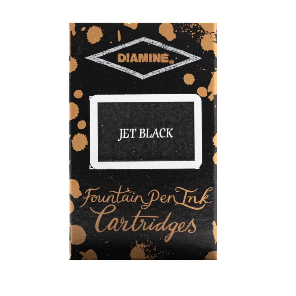Diamine Fountain Pen Ink Cartridge 6 Pack - Jet Black