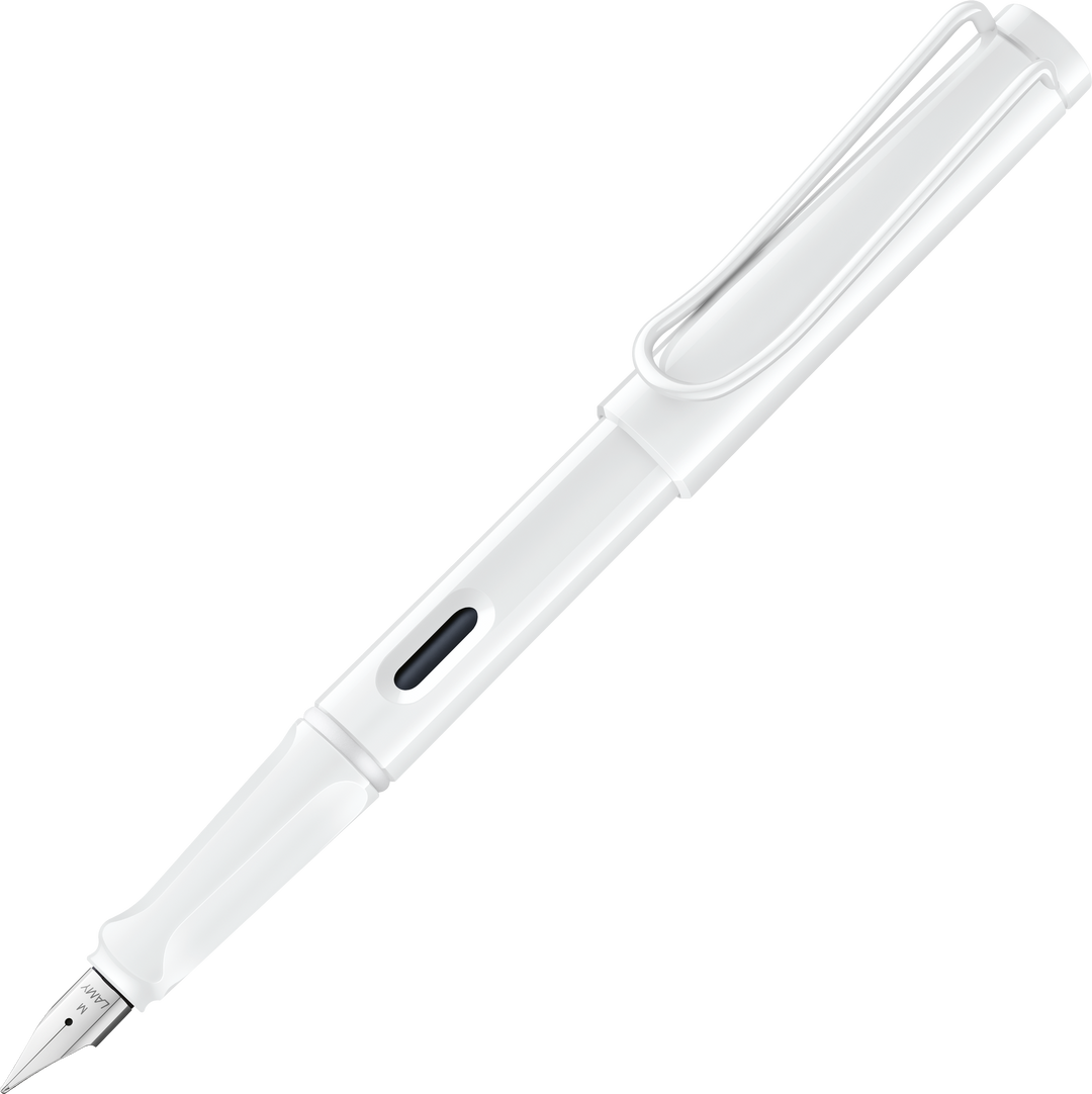 LAMY safari Fountain Pen - all white-multi ring set (Special Edition)