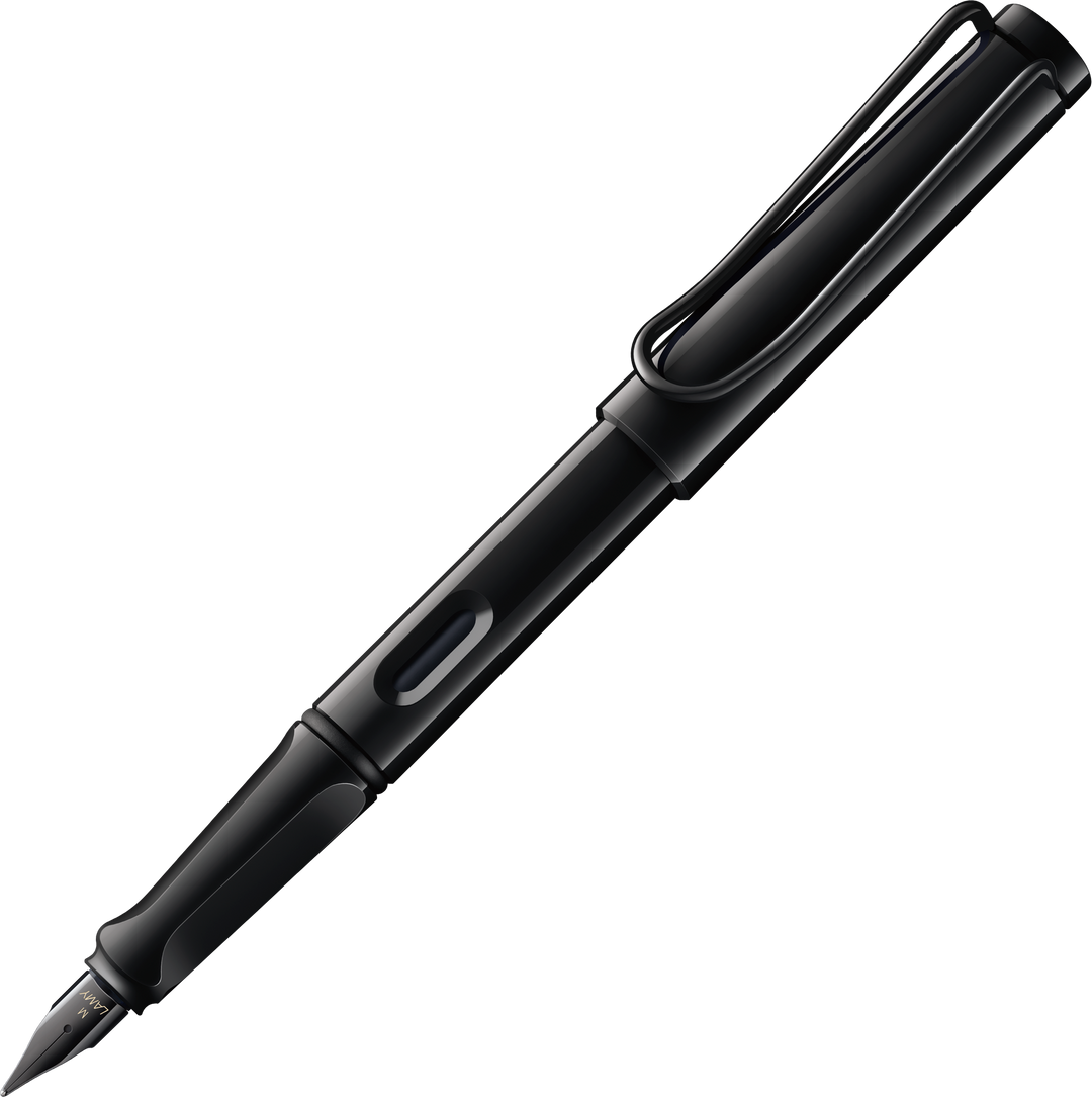 LAMY safari Fountain Pen - all black-multi ring set (Special Edition)