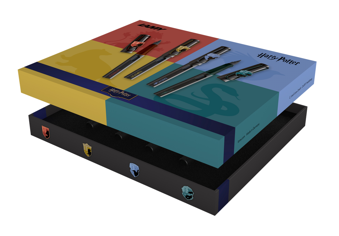 Lamy Safari Harry Potter Fountain Pen Set - Complete 4 House Set