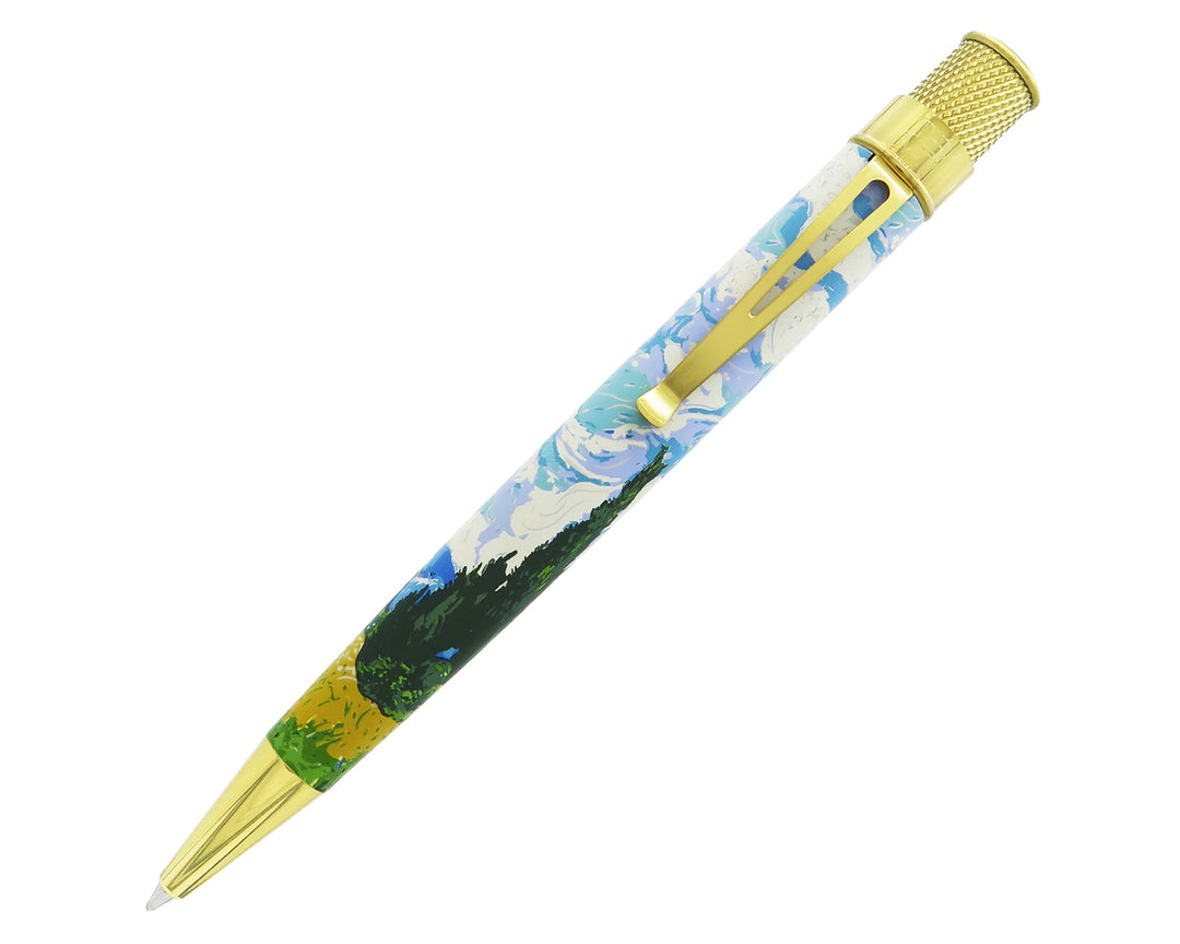 Retro 51 The MET - Van Gogh Wheat Fields & Cypresses Rollerball Pen