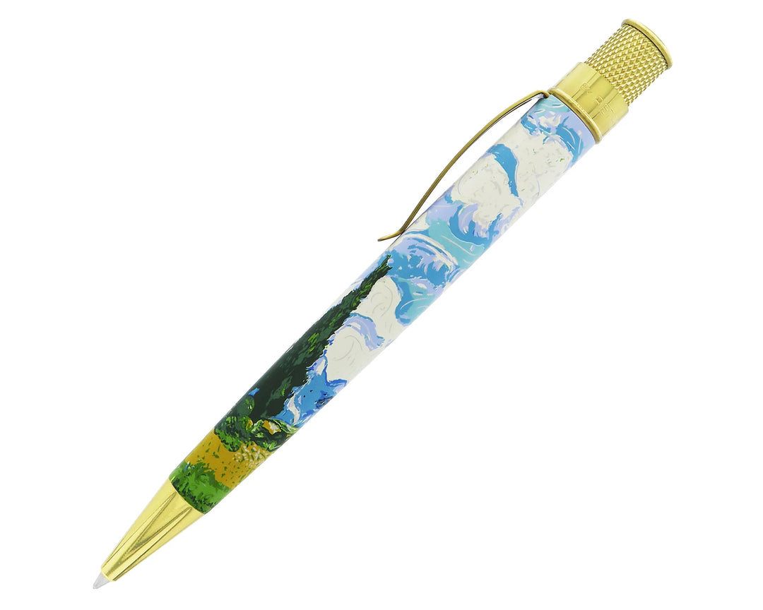 Retro 51 The MET - Van Gogh Wheat Fields & Cypresses Rollerball Pen
