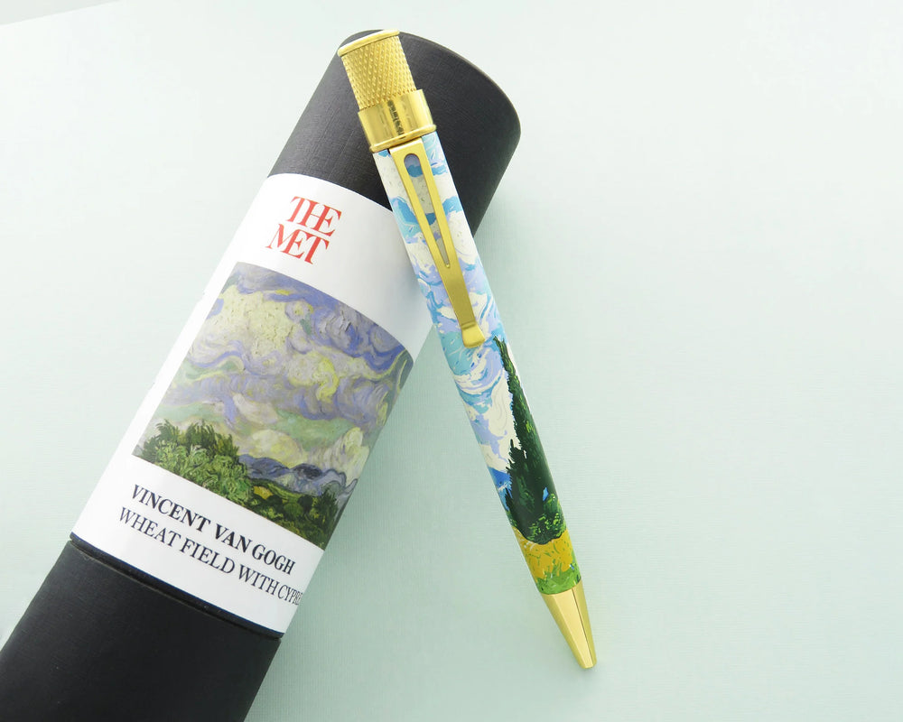 Retro 51 The MET - Van Gogh Wheat Fields & Cypresses Rollerball Pen