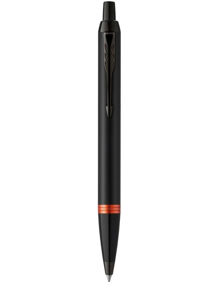 Parker IM Professional Vibrant Rings Flame Orange Lacquer PVD Ballpoint Pen
