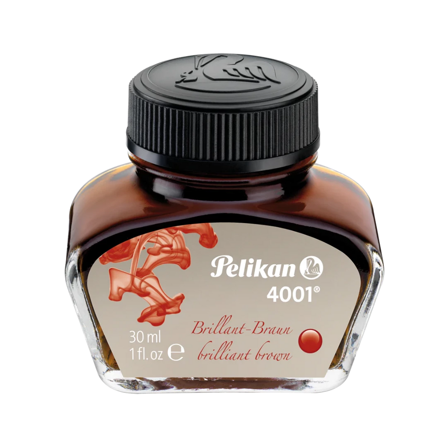 Pelikan 4001 Fountain Pen Ink Bottle 30ml - Brilliant Brown