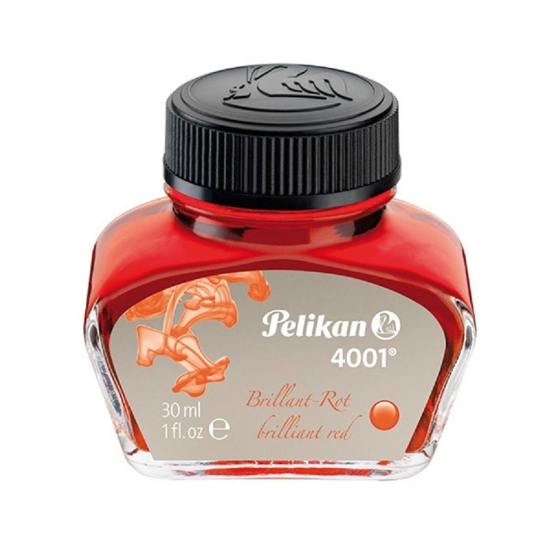 Pelikan 4001 Fountain Pen Ink Bottle 30ml - Brilliant Red