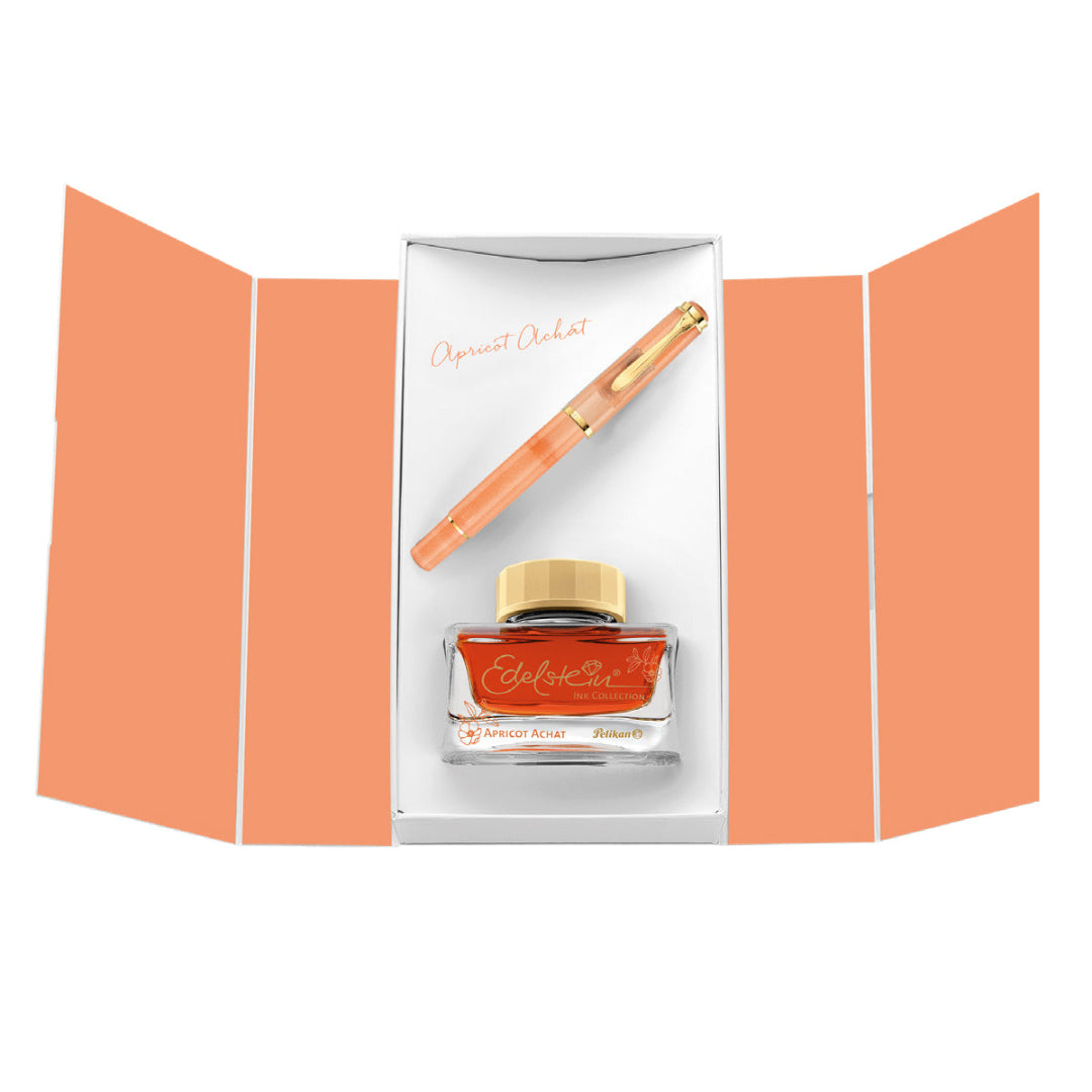 Pelikan Classic M200 Apricot Achat Fountain Pen  Gift Set – Special Edition 2025