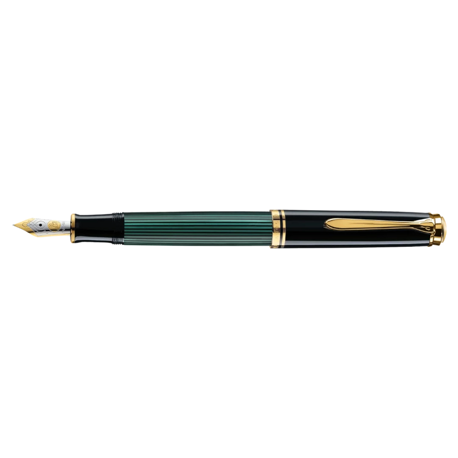 Pelikan M1000 Souverän Black/Green Fountain Pen With Gold