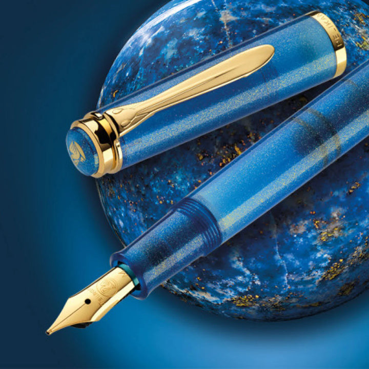 Pelikan M200 Gift Set M200 Golden Lapis Fountain Pen and Ink