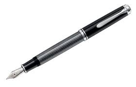 Pelikan M805 Souverän Anthracite Fountain Pen with Silver - Applebee Pens