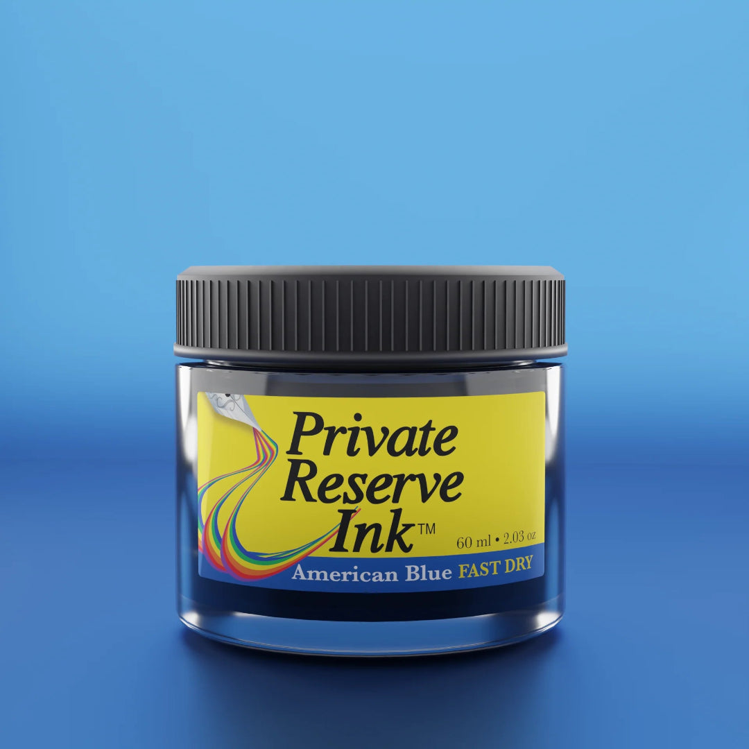 Private Reserve Premium Fountain Pen Ink - American Blue 60ml - Fast Dry