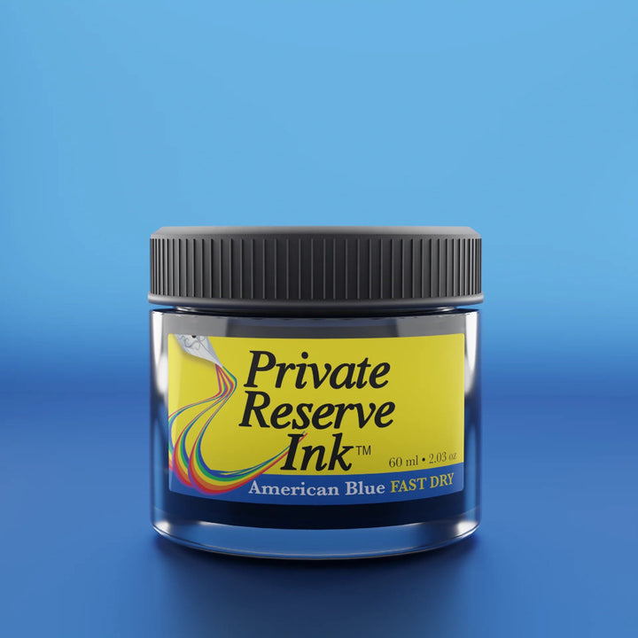 Private Reserve Premium Fountain Pen Ink - American Blue 60ml - Fast Dry