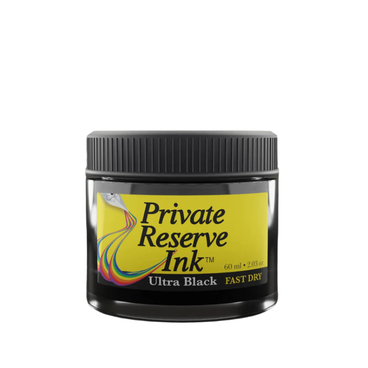 Private Reserve Premium Fountain Pen Ink - Ultra Black 60ml - Fast Dry