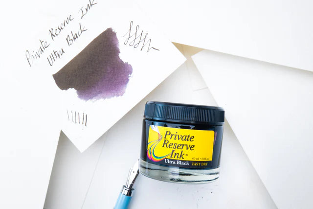 Private Reserve Premium Fountain Pen Ink - Ultra Black 60ml - Fast Dry