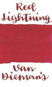 Van Dieman's Night - Red Lightning - Shimmering Fountain Pen Ink