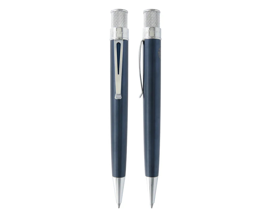 Retro 51 Tornado Galactic Blue Titanium  TI Rollerball Pen– Vault Collection