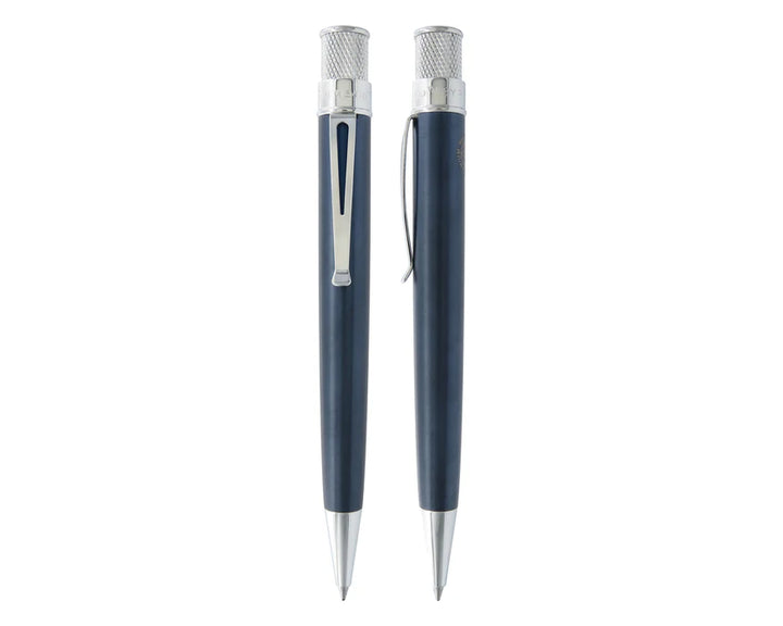 Retro 51 Tornado Galactic Blue Titanium  TI Rollerball Pen– Vault Collection