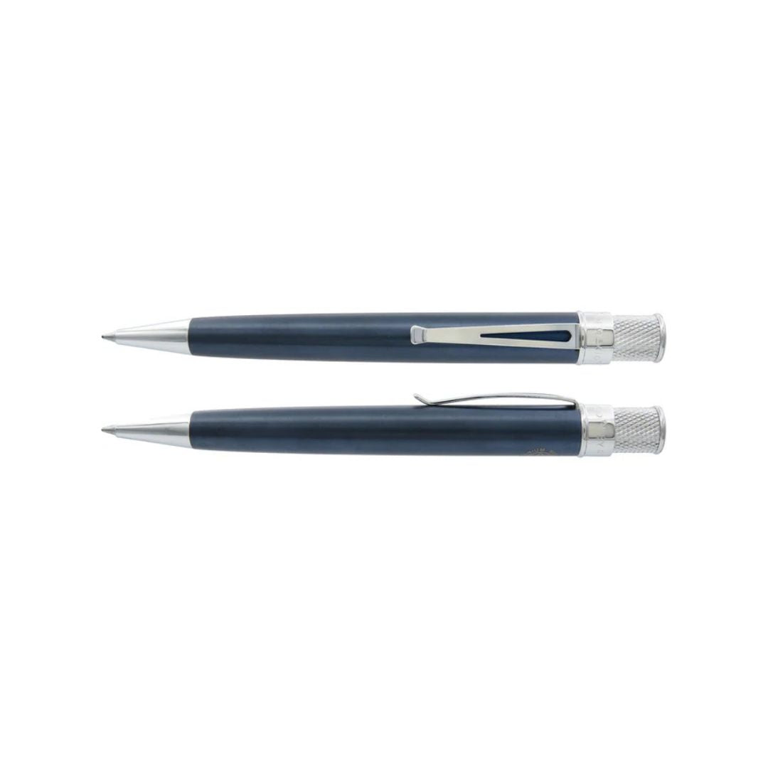 Retro 51 Tornado Galactic Blue Titanium  TI Rollerball Pen– Vault Collection