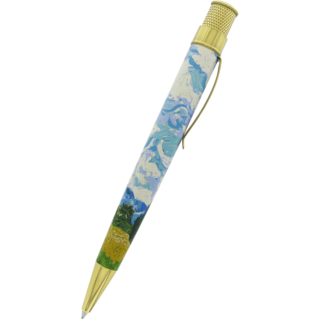 Retro 51 The MET - Van Gogh Wheat Fields & Cypresses Rollerball Pen