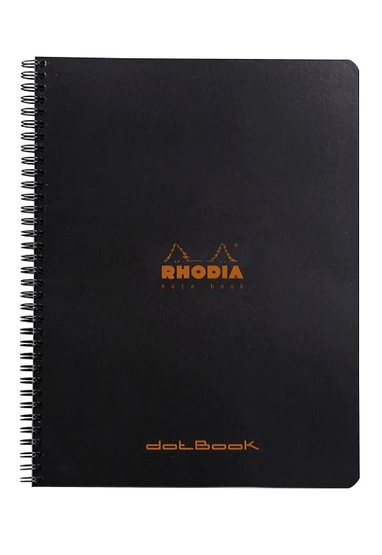 Rhodia Classic Notebook Wirebound A4+ Black Dotted