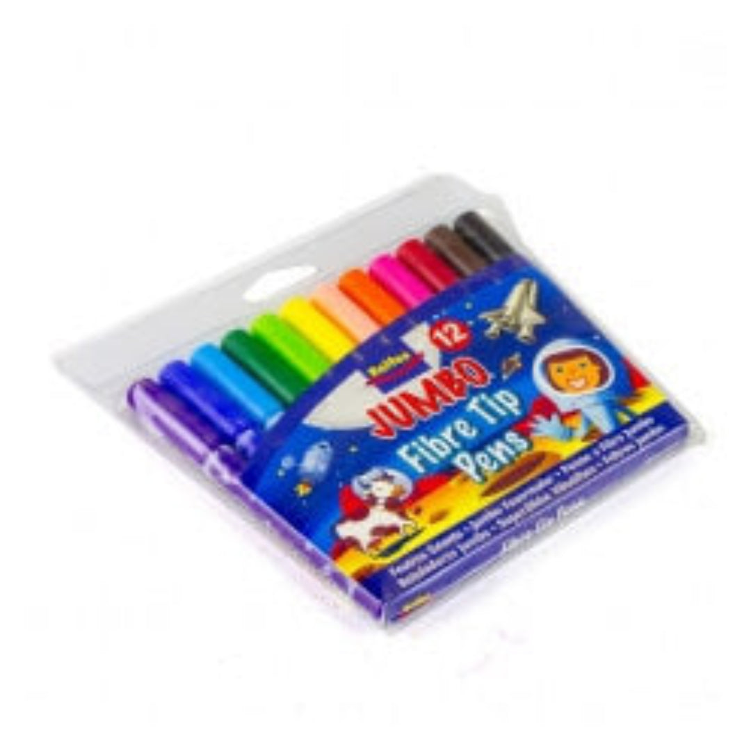 Rolfes Jumbo Fibre Tip Pens 12's