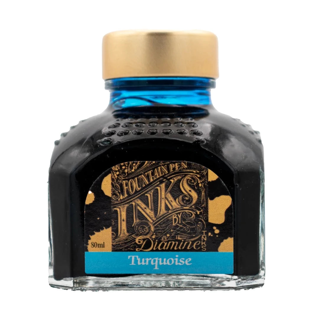 Diamine Fountain Pen Ink Bottle 80ml - Turquoise