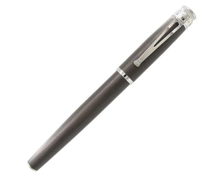 Retro 51 Tornado Fountain Pen Black Nickel with Platinum