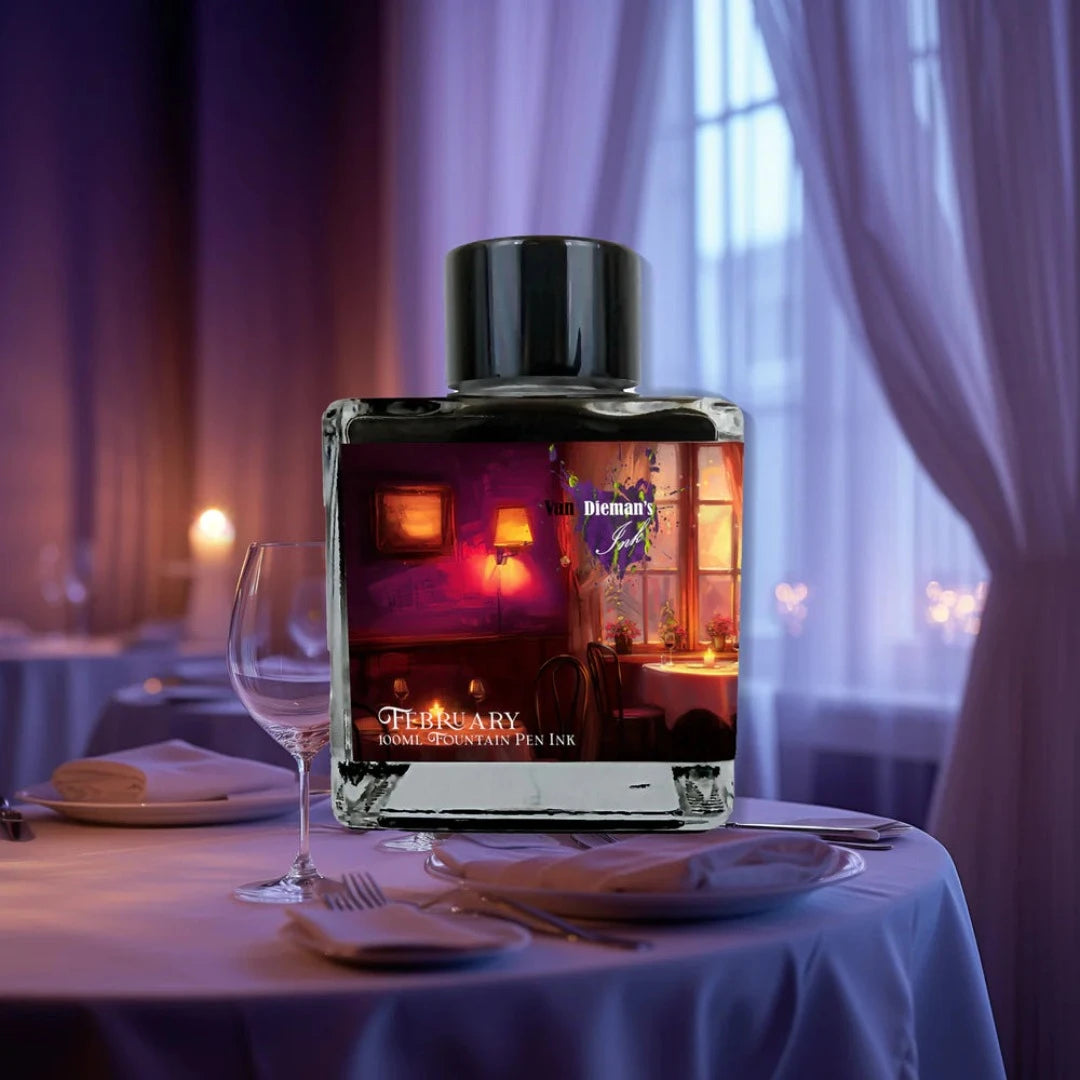 Van Dieman's February 2024 Shimmering Fountain Pen Ink - 100ml