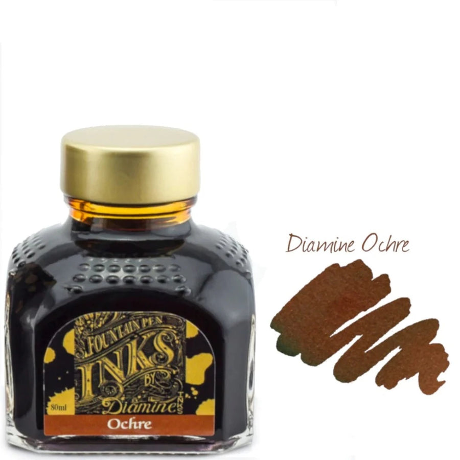 Diamine Fountain Pen Ink Bottle 80ml - Ochre