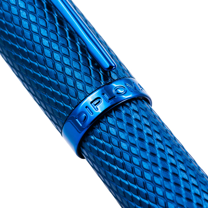 Diplomat Viper Fountain Pen - Blue Guilloche F/M