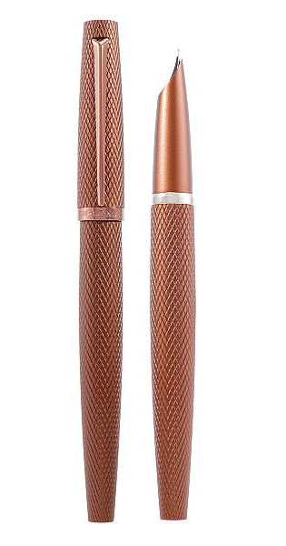 Diplomat Viper Fountain Pen - Brown Guilloche F/M