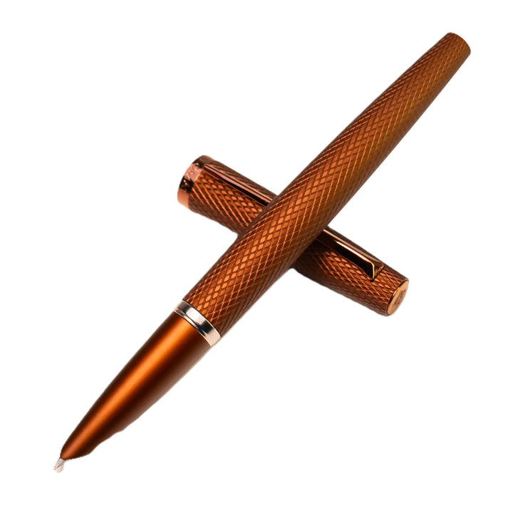 Diplomat Viper Fountain Pen - Brown Guilloche F/M