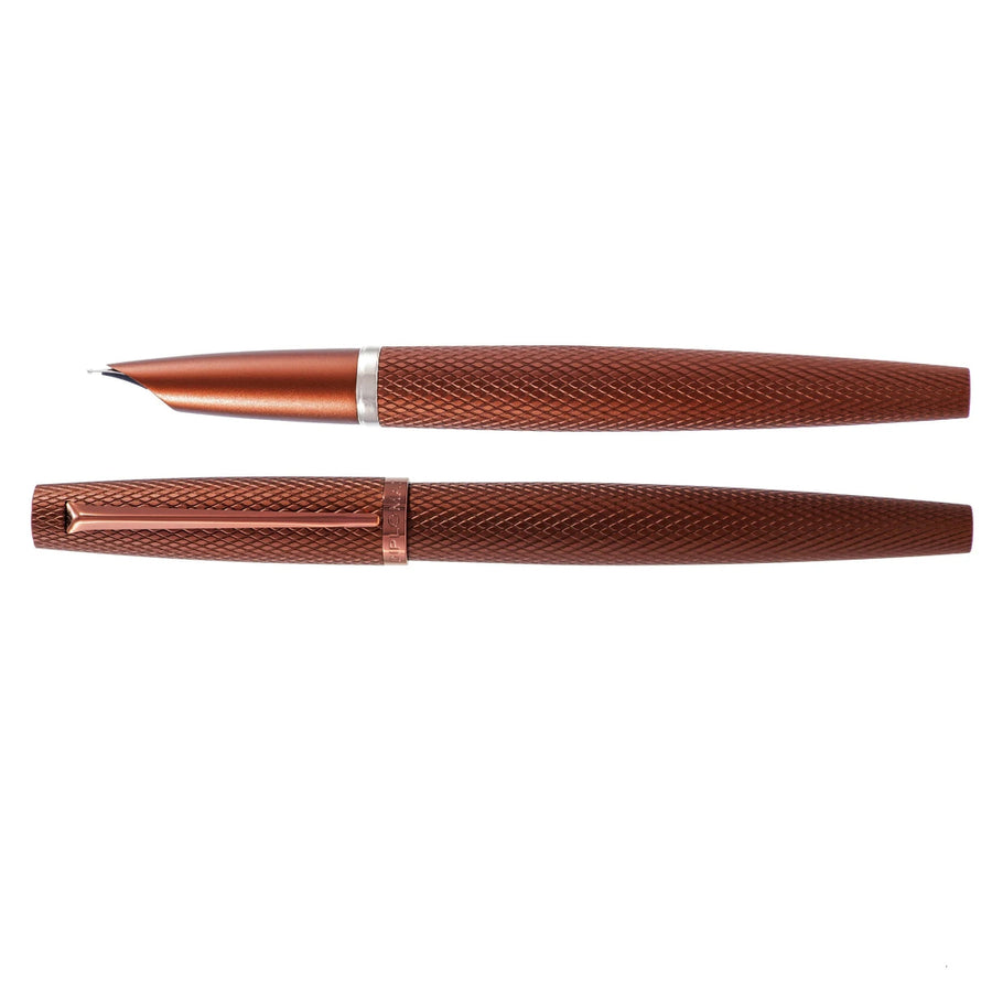 Diplomat Viper Fountain Pen - Brown Guilloche F/M