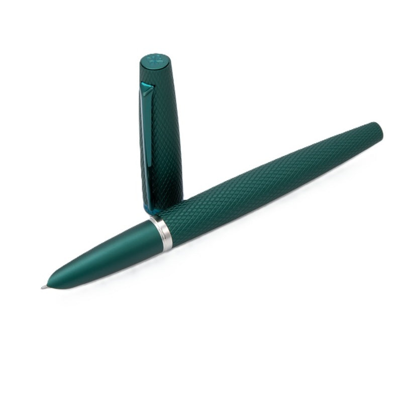 Diplomat Viper Fountain Pen - Green Guilloche F/M