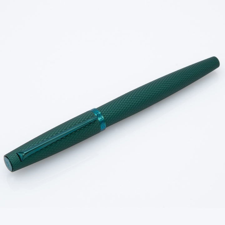 Diplomat Viper Fountain Pen - Green Guilloche F/M