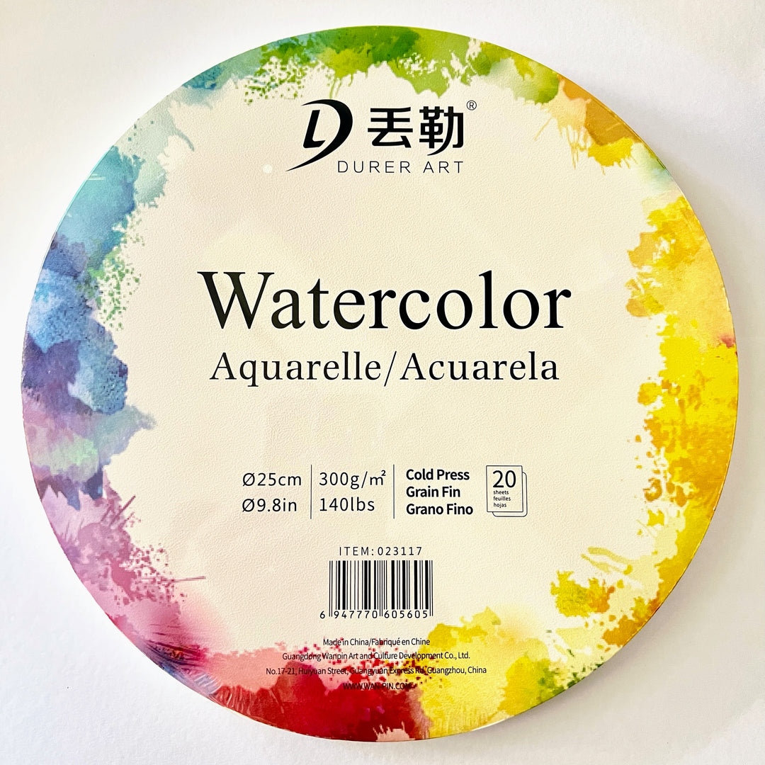 Dorer Art Round Watercolour Aquarelle Pad 300gm 20 Sheets