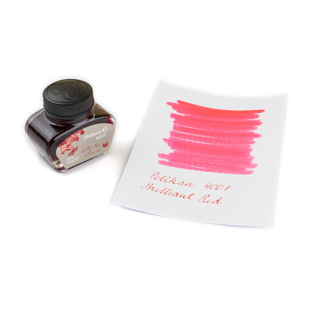 Pelikan 4001 Fountain Pen Ink Bottle 30ml - Brilliant Red