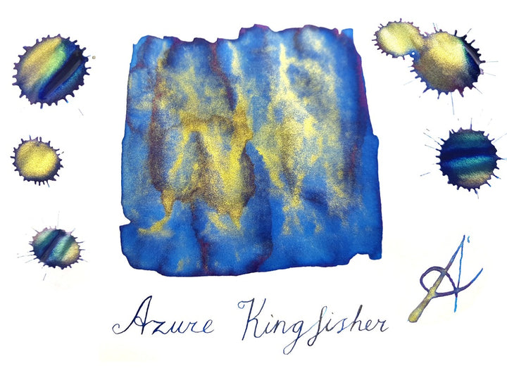 Van Dieman's Fountain Pen Ink Wilderness - Azure Kingfisher Shimmer