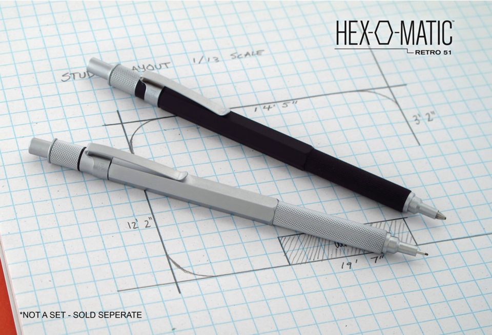 Retro 51 Hex-O-Matic 0.7mm Pencil Black