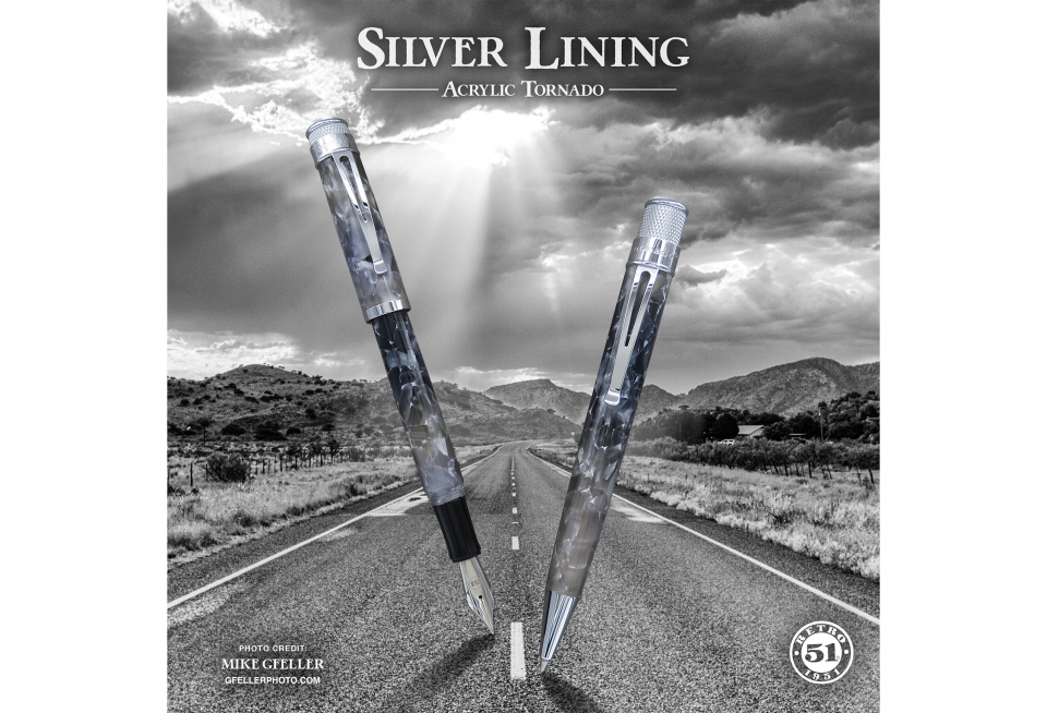 Retro 51 Tornado Acrylic Silver Lining Rollerball Pen