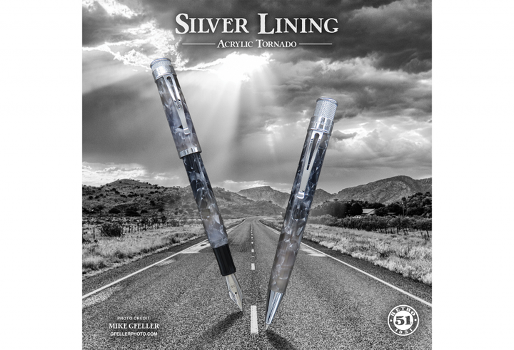 Retro 51 Tornado Acrylic Silver Lining Rollerball Pen