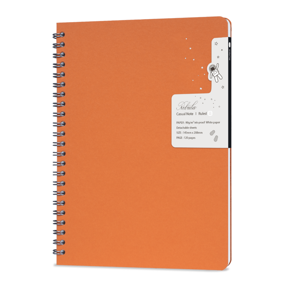 Nebula Casual Notebook Orange Ruled A5
