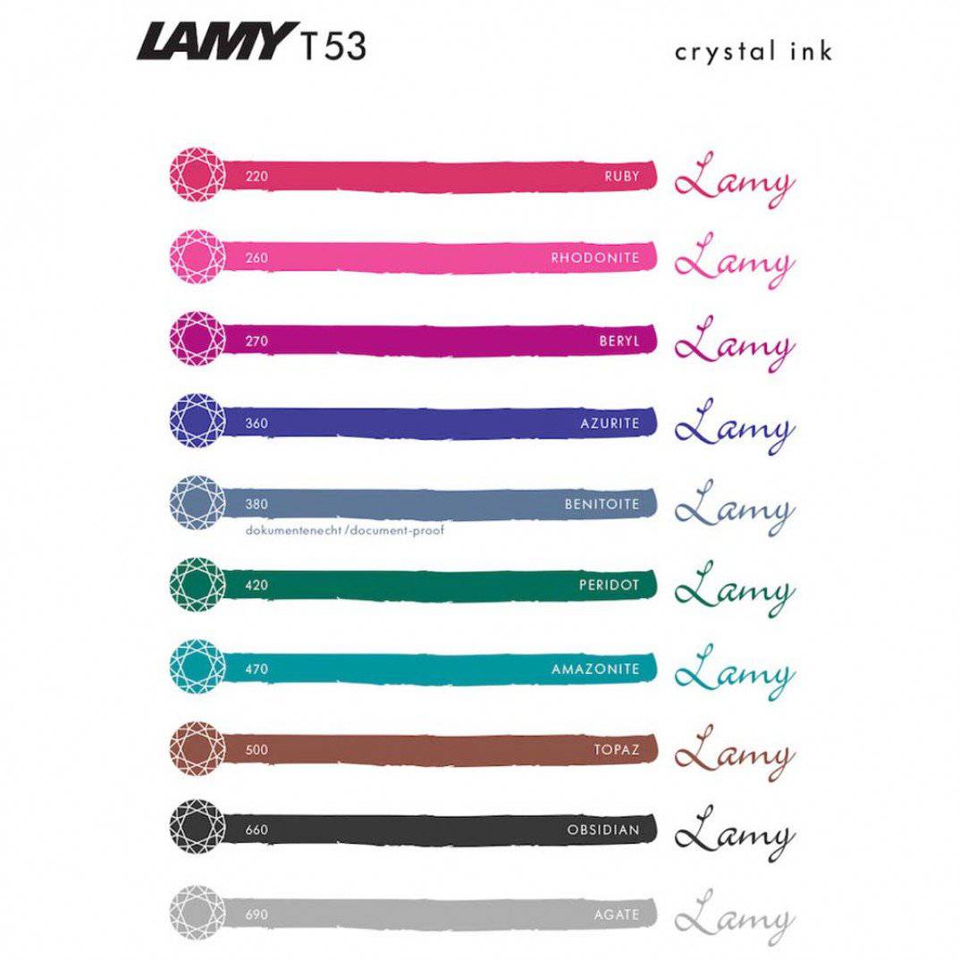 Lamy T53 Crystal Fountain Pen Bottled Ink