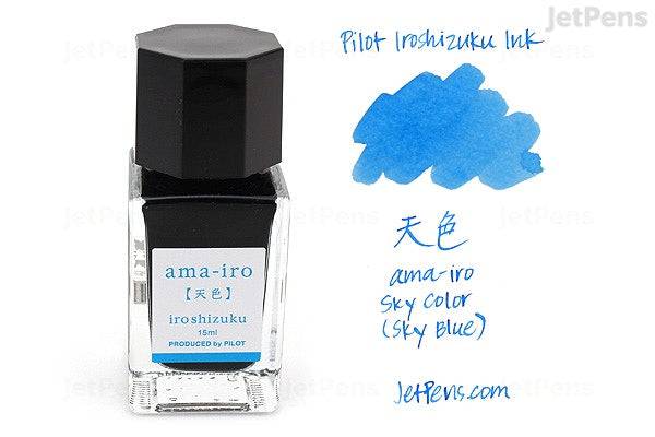 Iroshizuku Fountain Pen Ink by Pilot - 15ml Bottle ami-iro (Light Sky Blue)