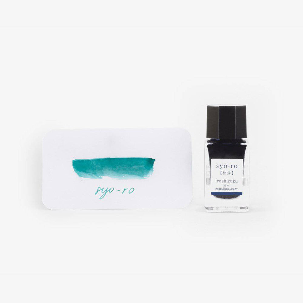 Iroshizuku Fountain Pen Ink by Pilot - 15ml Bottle syo-ro (Dew on Pine Tree) - Dark Turquoise