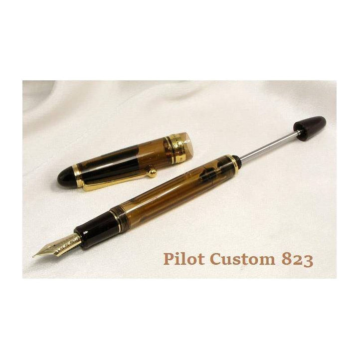 Pilot Custom 823 Fountain Pen - Amber/Brown Fine