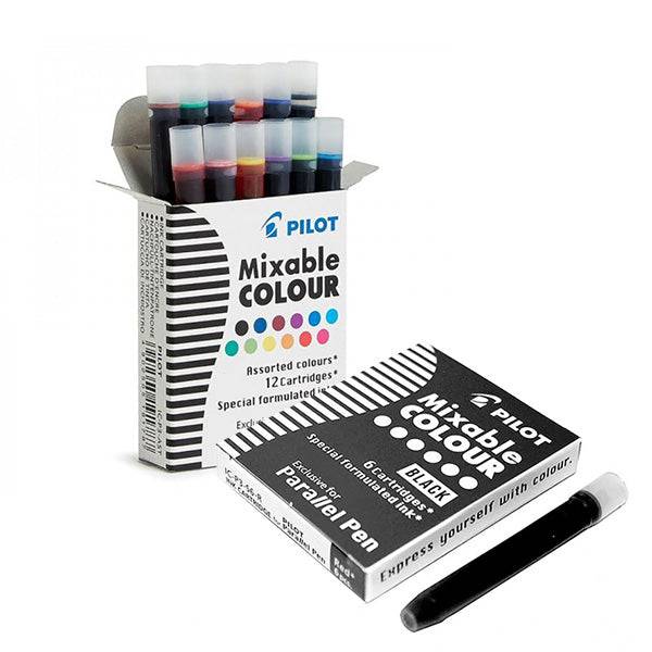 Pilot Fountain Pen Ink Cartridges 12 Assorted Mixable Colours